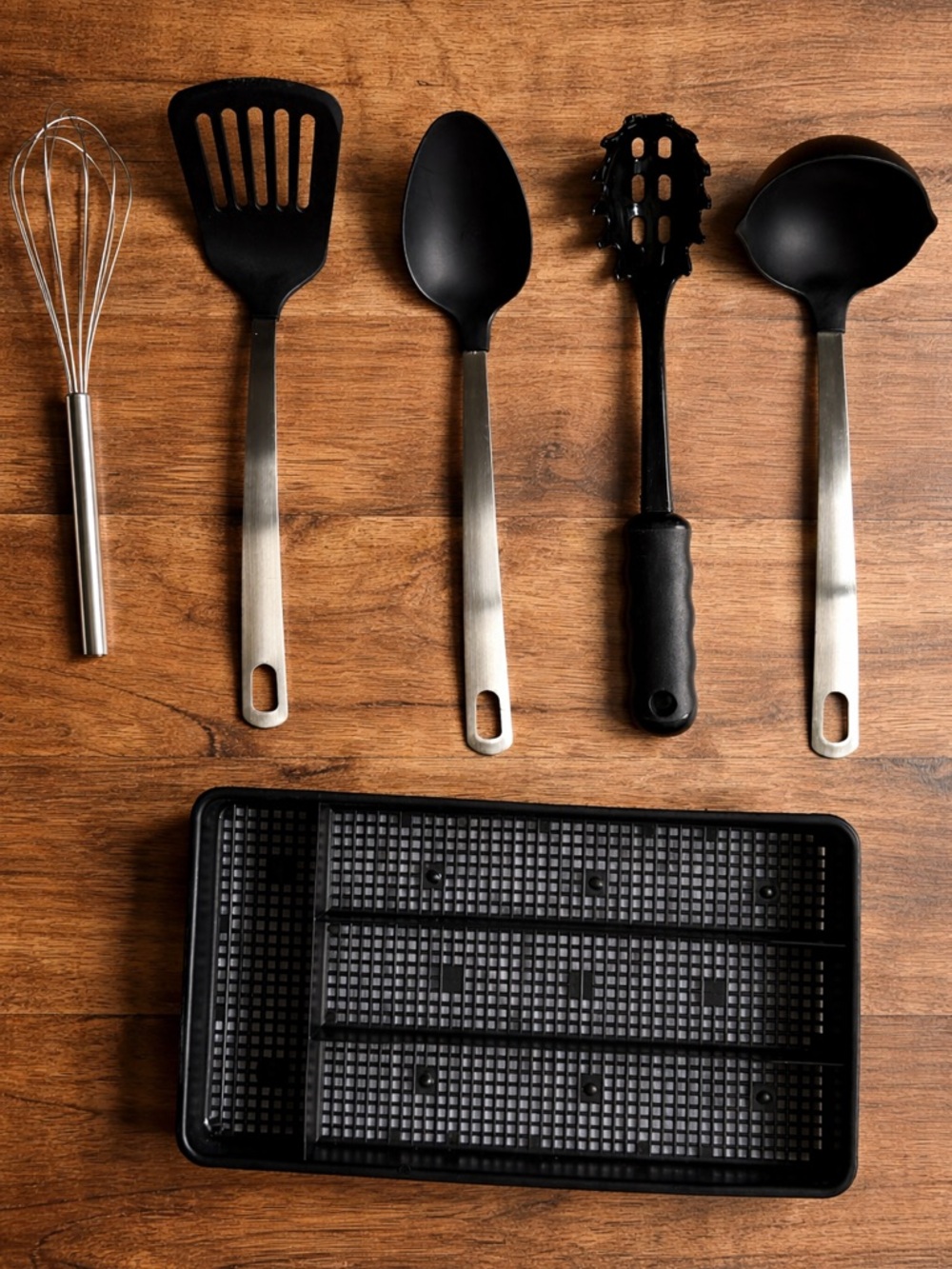 IKEA Black and Stainless Steel 6-Piece Kitchen Utensil Set